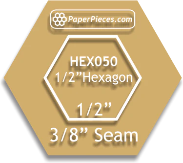 1/2" Hexagons