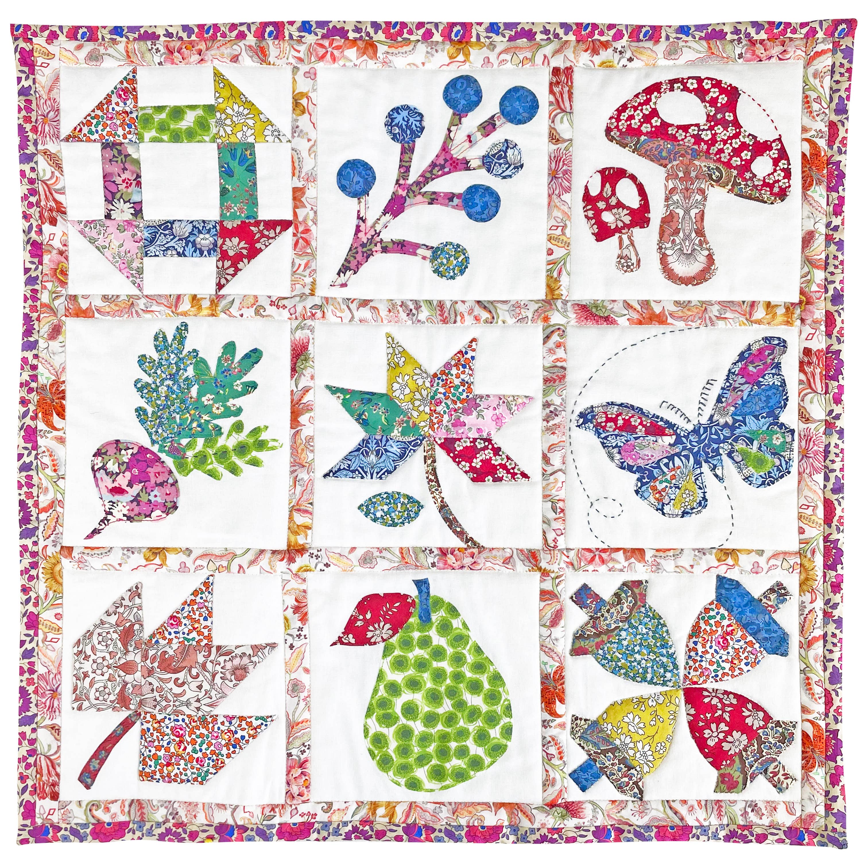 Liberty Tana Lawn™Fabric Autumnal Mini Sampler Quilt Kit