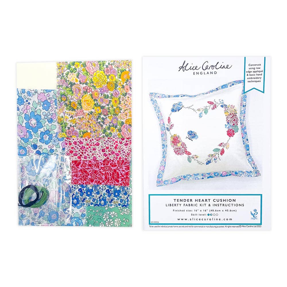 Liberty Tana Lawn™Fabric Tender Heart Cushion Kit | Sewing