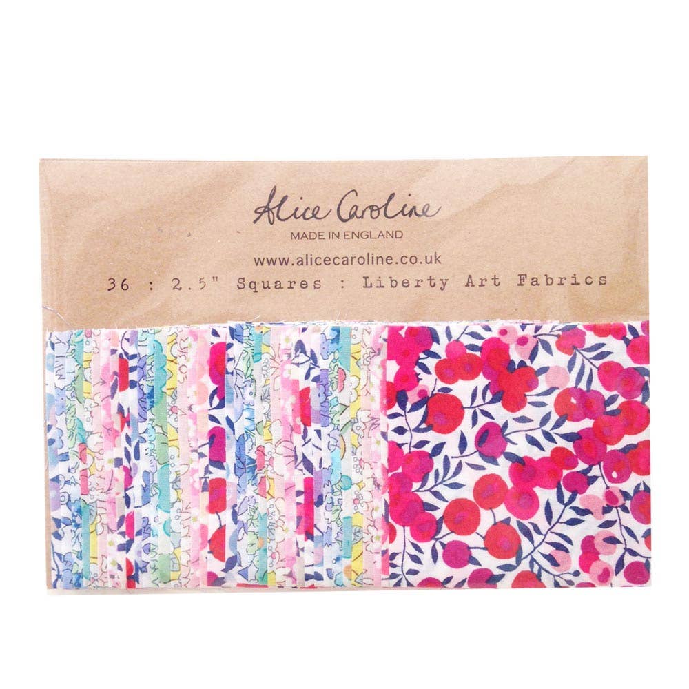 36 Pcs Liberty Tana Lawn™ Mixed Colours 2.5″ Charm Squares