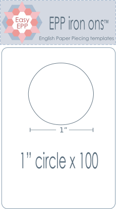 1" Circle Easy EPP Iron-Ons X 100