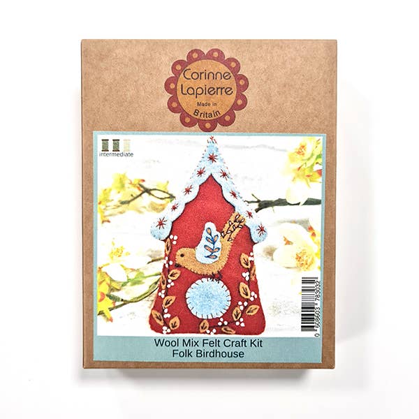 Folk Birdhouse Felt Craft Mini Kit: English