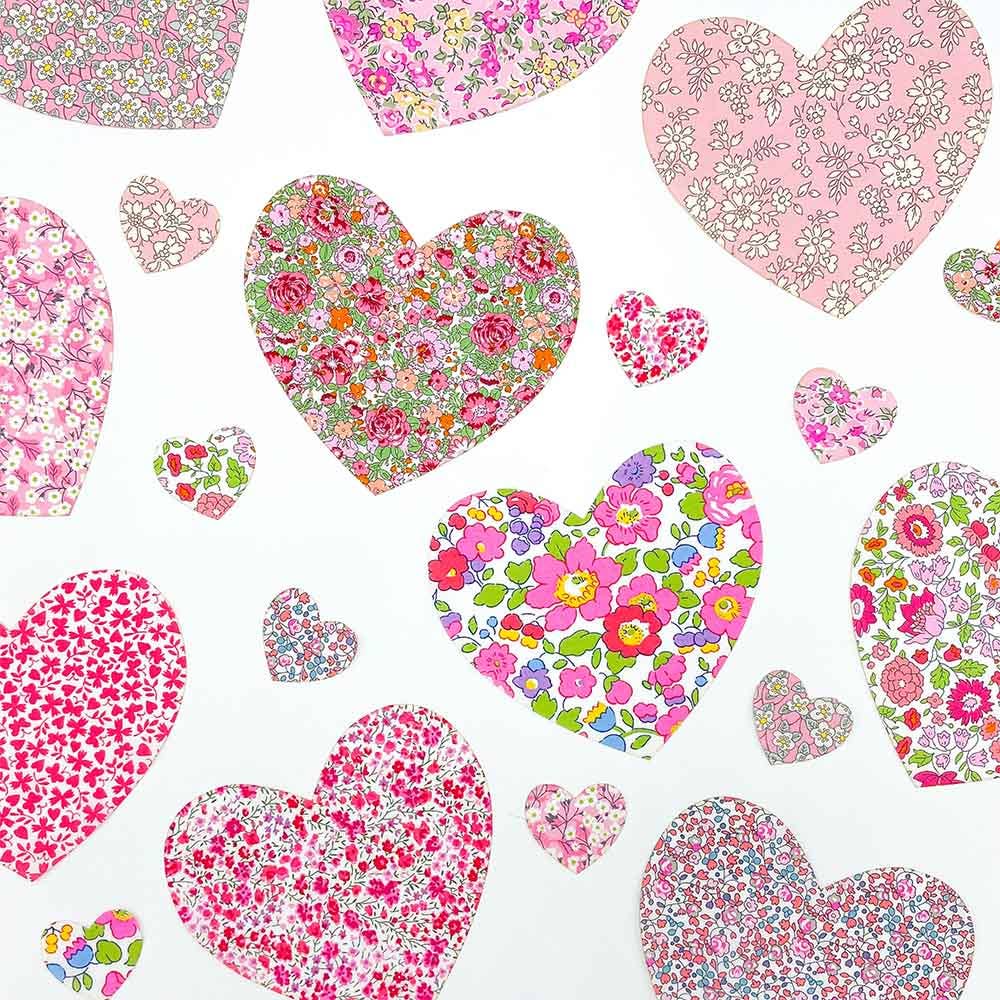 Pre-Cut Liberty Tana Lawn™ Fabric Hearts | Craft Kits