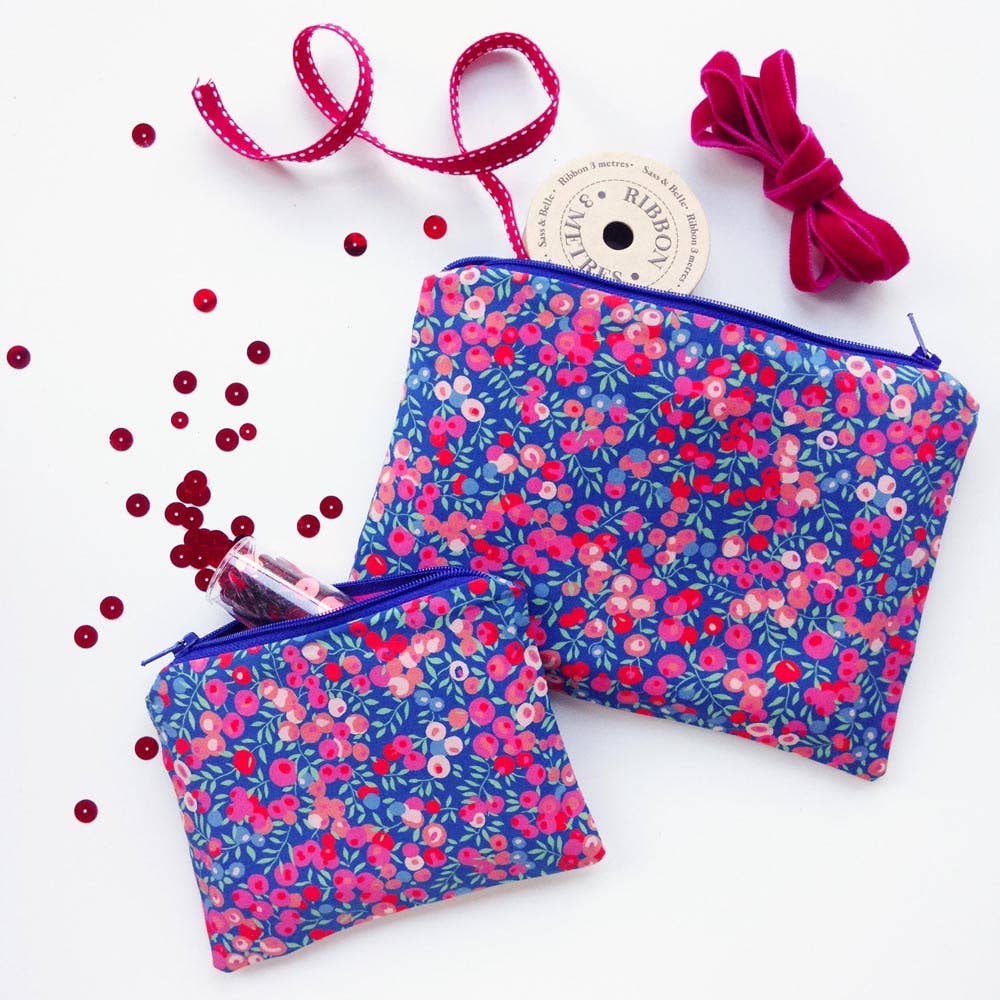 Liberty Tana Lawn™ Mixed Colors Make-Up & Coin Purse Kit