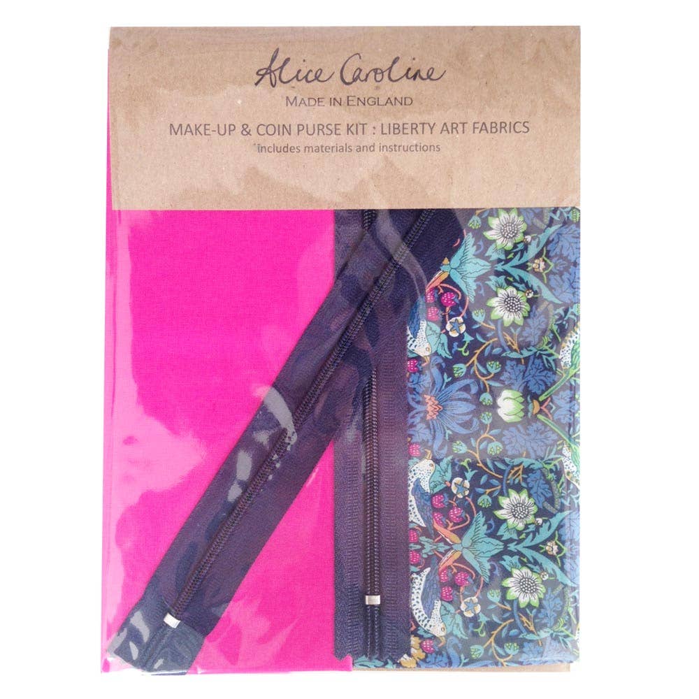 Liberty Tana Lawn™ Mixed Colors Make-Up & Coin Purse Kit