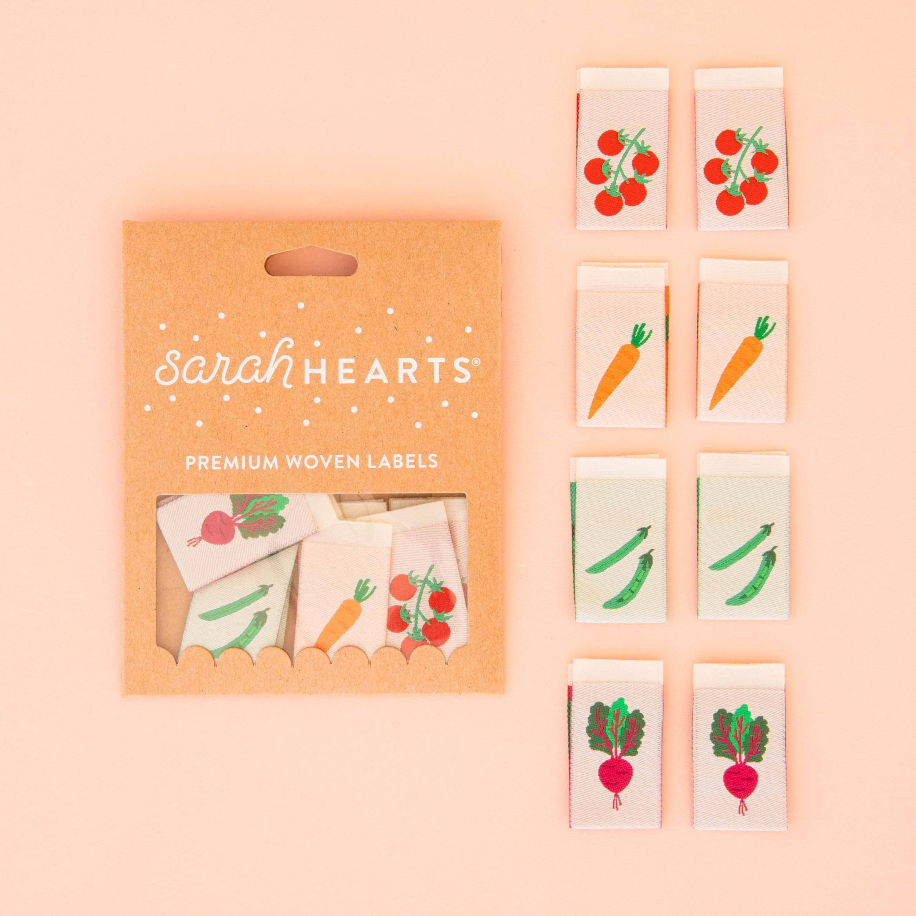 Vegetable Multipack - Sewing Woven Clothing and Quilt Labels
