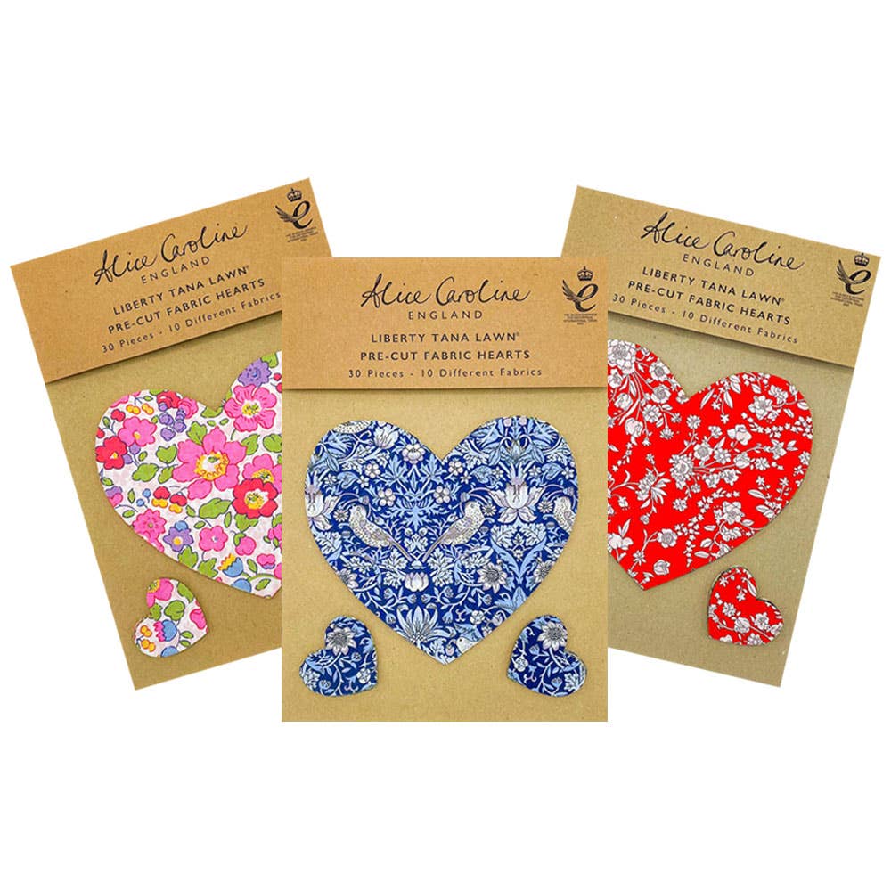 Pre-Cut Liberty Tana Lawn™ Fabric Hearts | Craft Kits