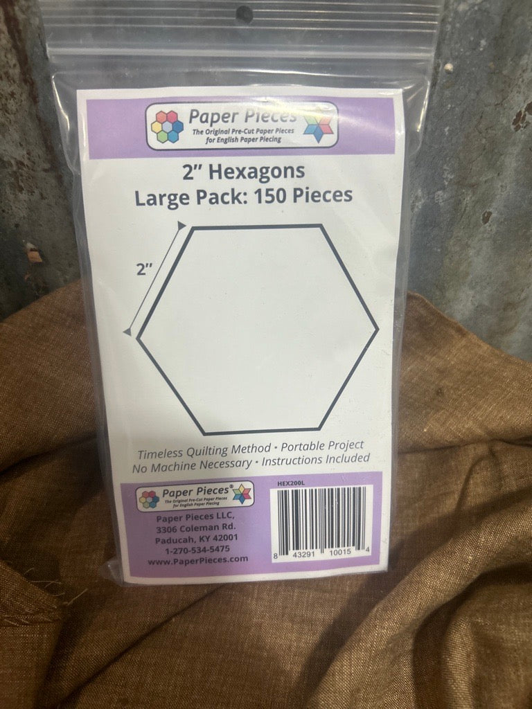 2" Hexagons-Large Pack: 150 Piece