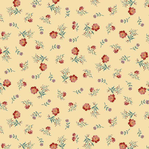 Poppy Field in Cream Yardage