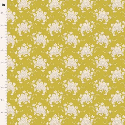 Sunday Brunch-White Flower Sour Yellow-Tilda Fabrics
