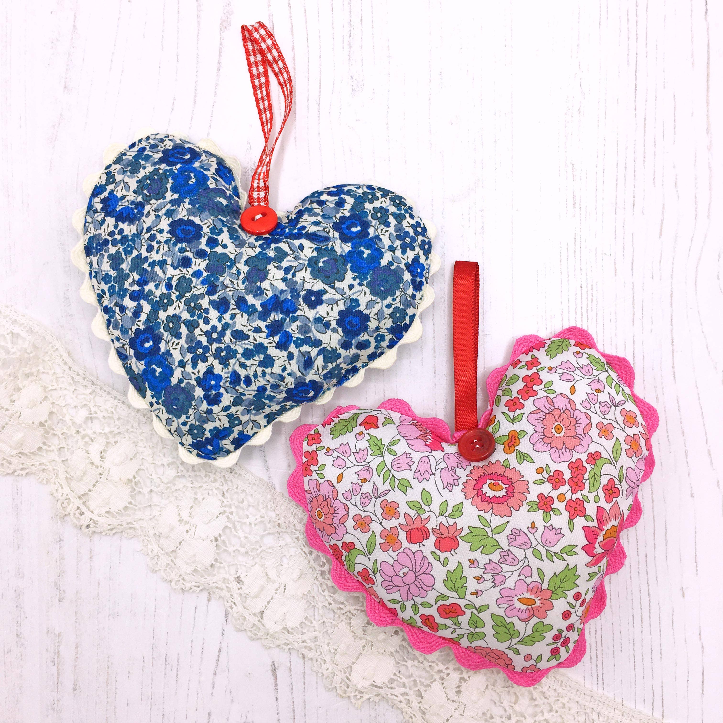 Pre-Cut Liberty Tana Lawn™ Fabric Hearts | Craft Kits