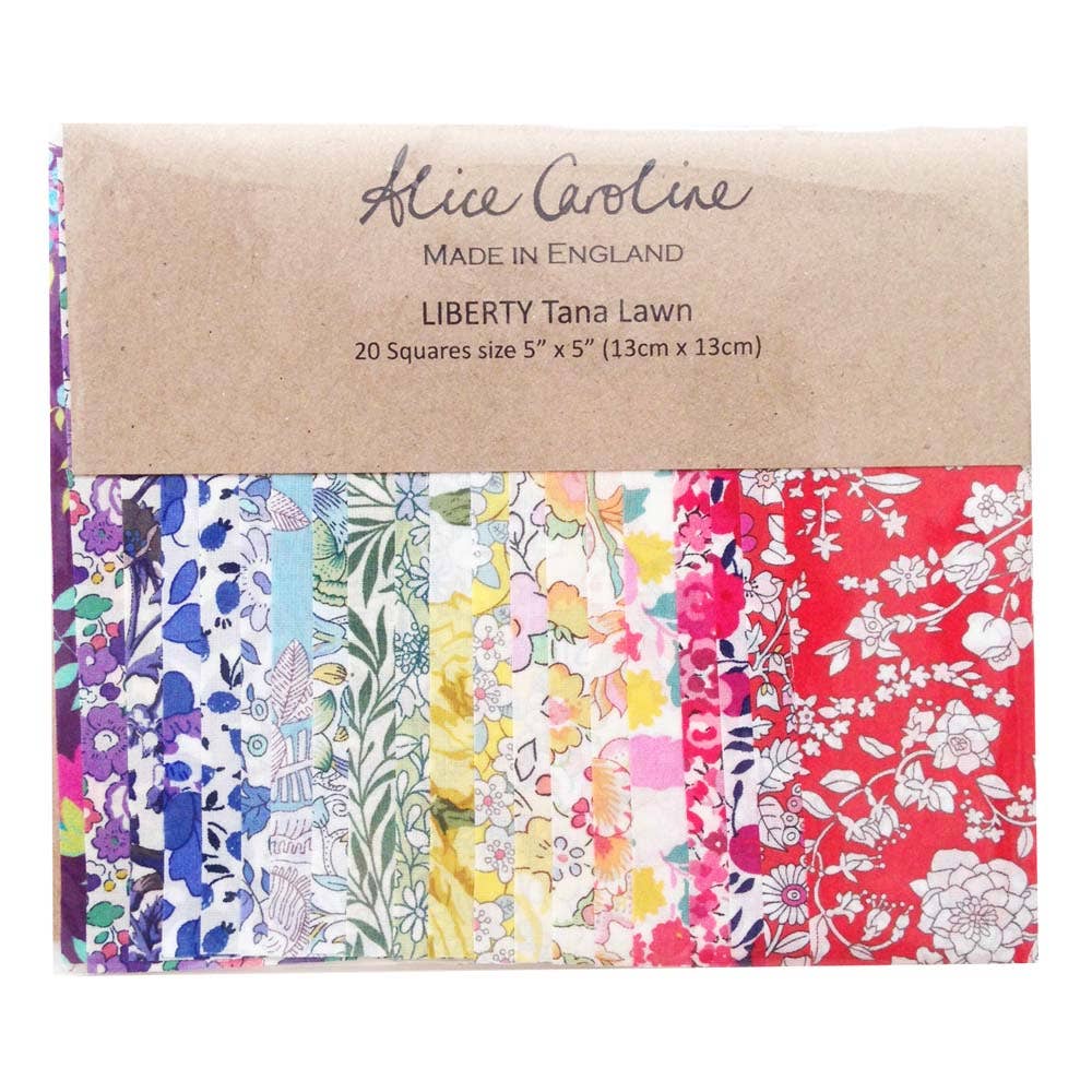 20 Pcs Liberty Tana Lawn™ Mixed Colours 5″ Charm Squares