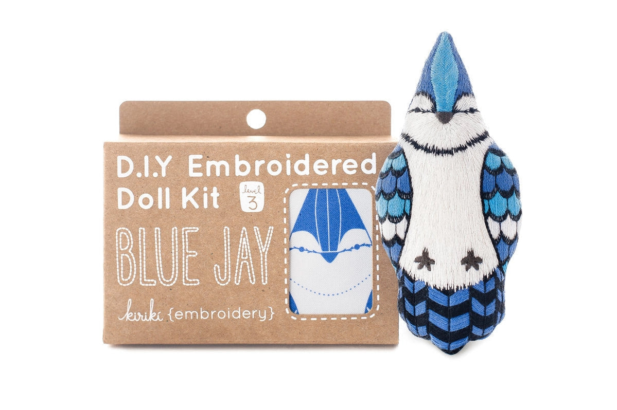 Blue Jay Embroidery Kit-Kiriki Press