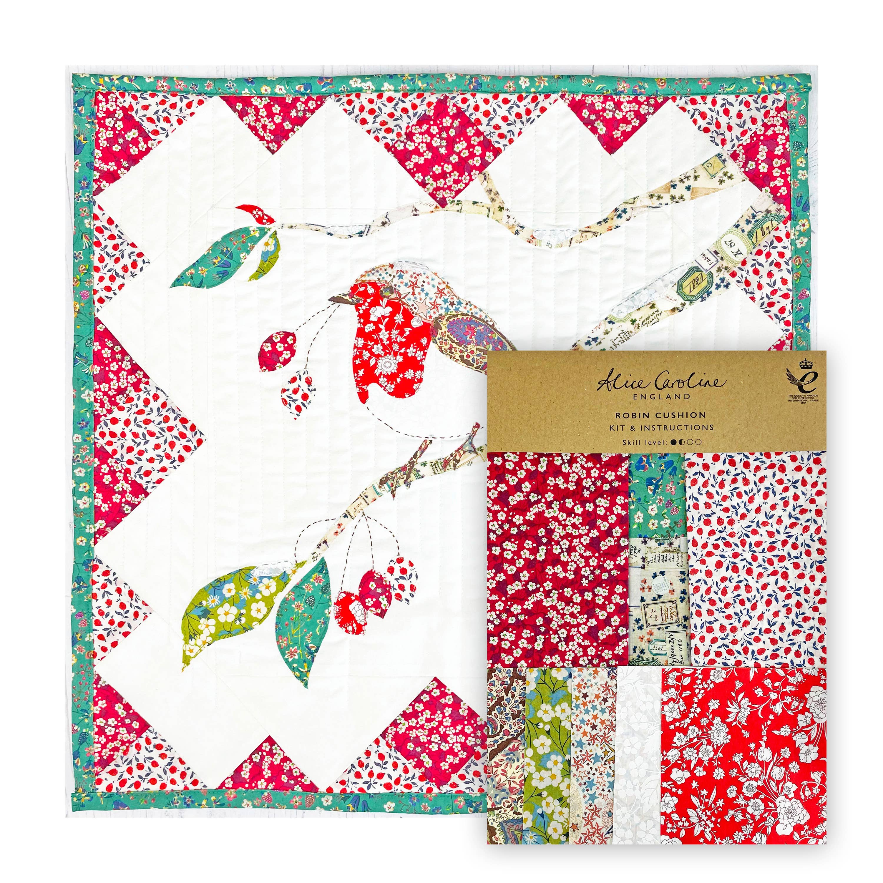 Liberty Tana Lawn™ Fabric Robin Cushion Kit | Christmas
