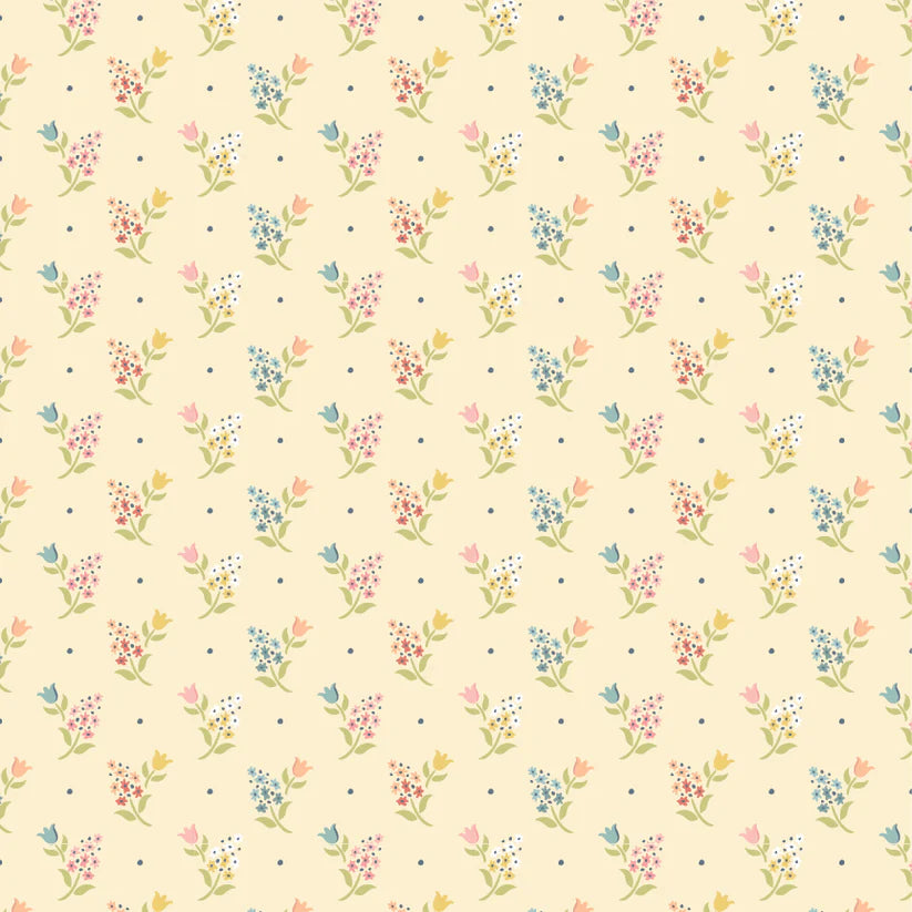 Sprigs And Tulips - Yellow
