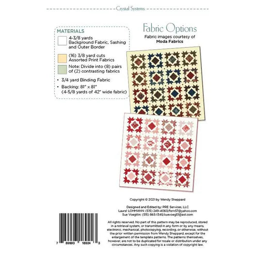 Crystal Systems Quilt Pattern