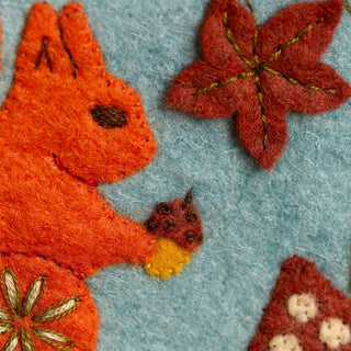 Squirrel Felt Appliqué Hoop Kit: English