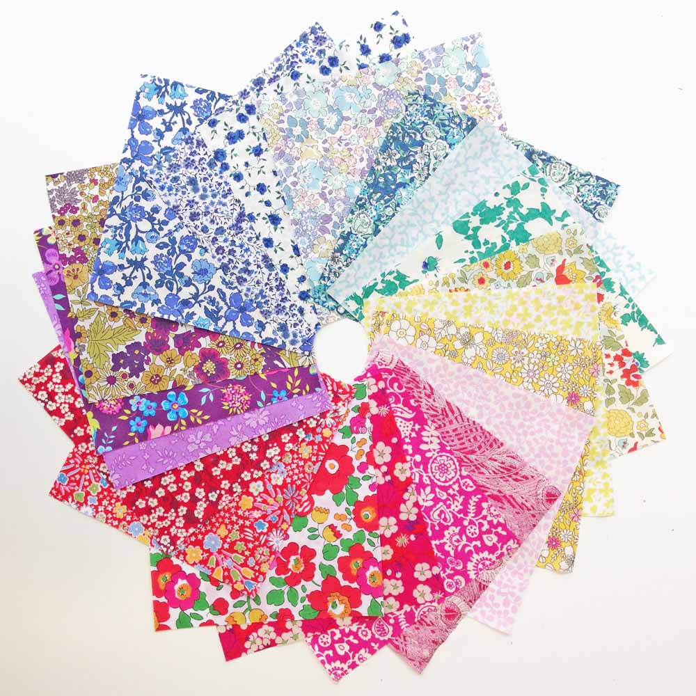 20 Pcs Liberty Tana Lawn™ Mixed Colours 5″ Charm Squares