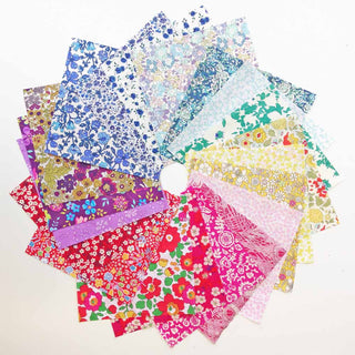 20 Pcs Liberty Tana Lawn Mixed Colours 5″ Charm Squares