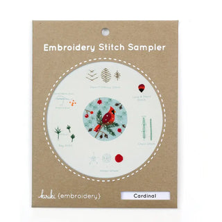 Cardinal-Embroidery Stitch Sampler