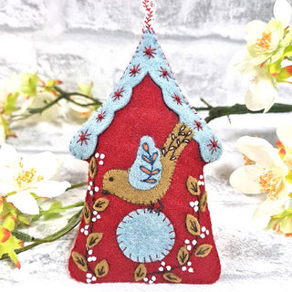 Folk Birdhouse Felt Craft Mini Kit: English