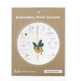 Hanging Plant-Embroidery Stitch Sampler