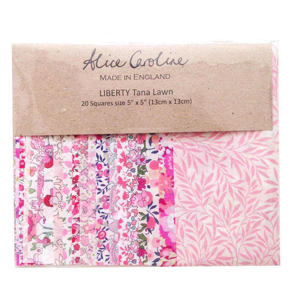 20 Pcs Liberty Tana Lawn™ Mixed Colours 5″ Charm Squares