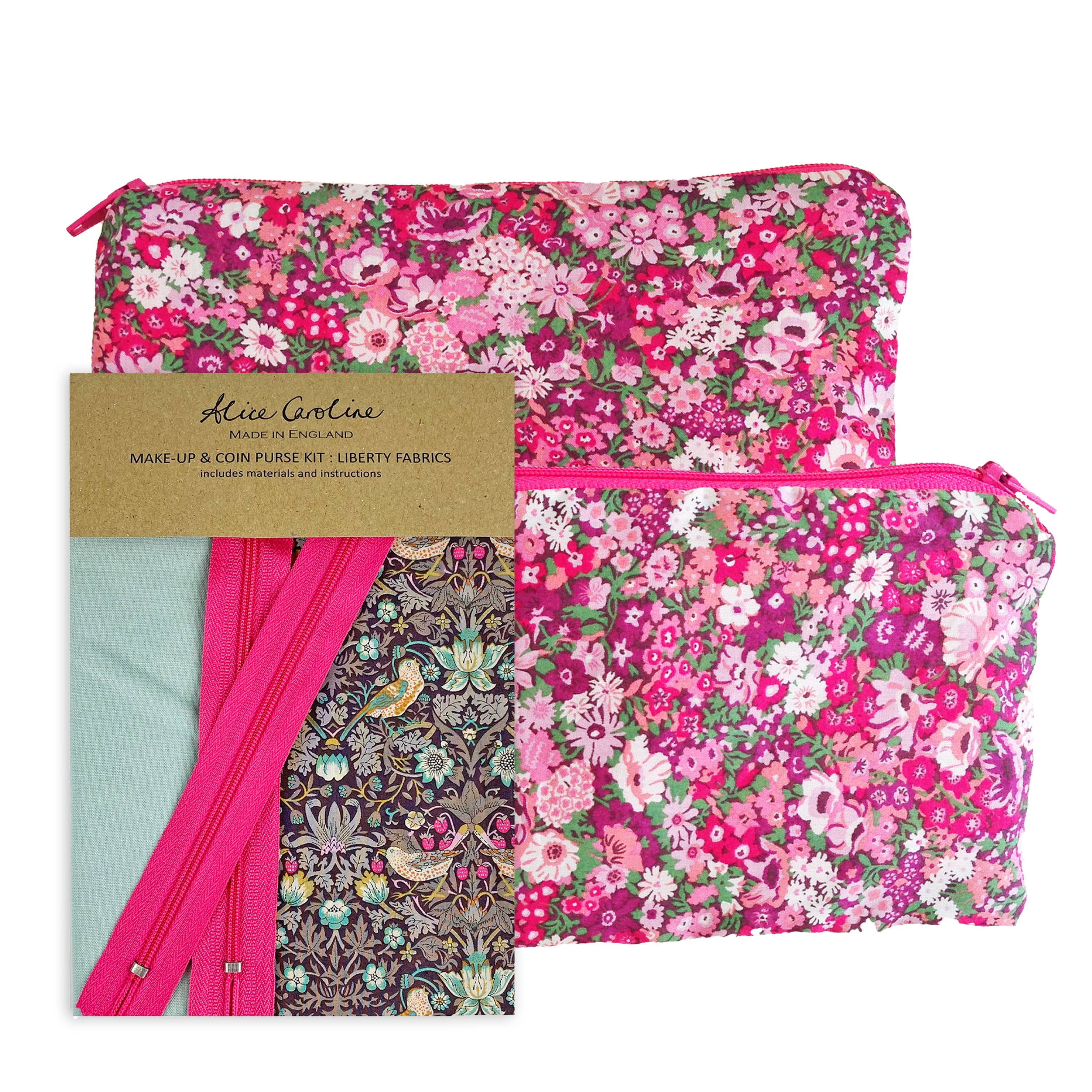 Liberty Tana Lawn™ Mixed Colors Make-Up & Coin Purse Kit