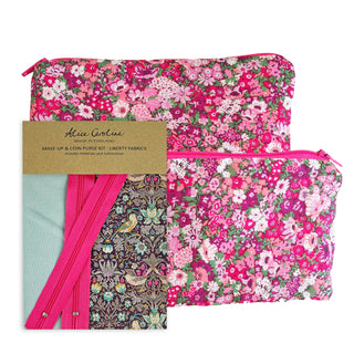 Liberty Tana Lawn Mixed Colors Make-Up & Coin Purse Kit