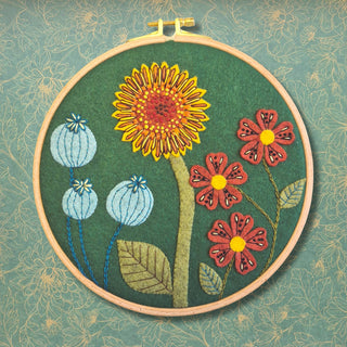 Botanical Appliqué Hoop Craft Kit: English