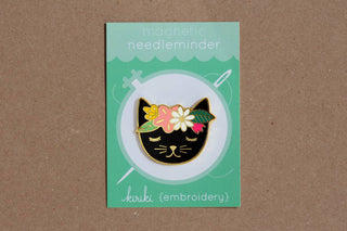 Floral Cat - Magnetic Needleminder