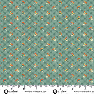 Andover-Stone Blue-Harvest Check-Autumn Woods