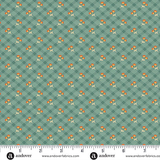 Andover-Stone Blue-Harvest Check-Autumn Woods