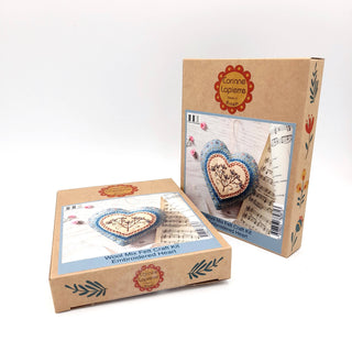 Embroidered Heart Felt Craft Mini Kit: English