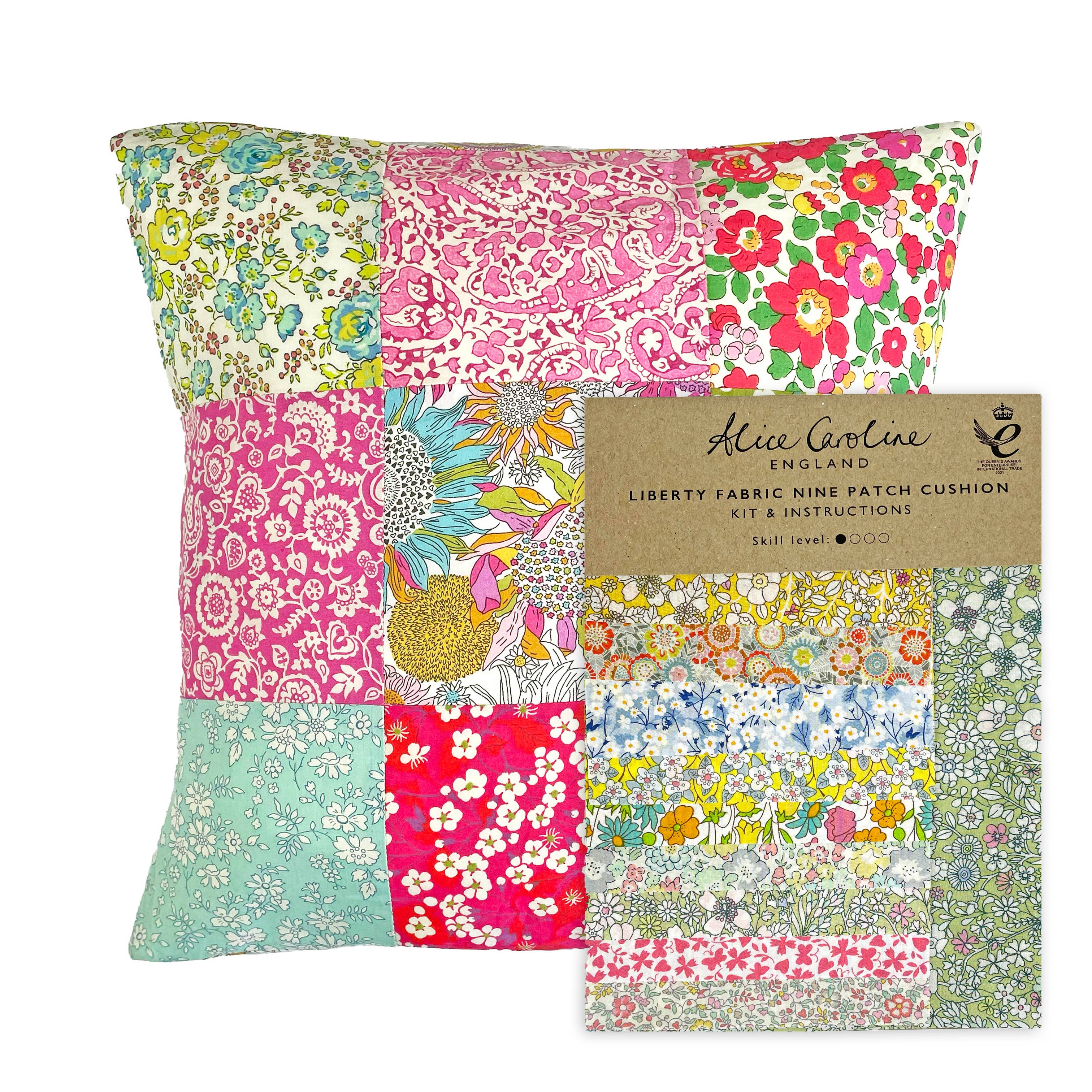 Liberty Tana Lawn™ Fabric Mixed Colors 9 Patch Cushion Kit