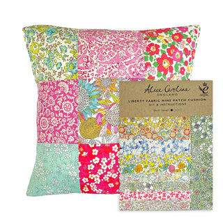 Liberty Tana Lawn Fabric Mixed Colors 9 Patch Cushion Kit