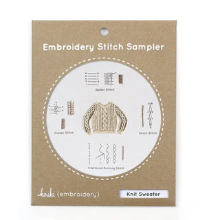 Knit Sweater-Embroidery Stitch Sampler