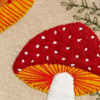 Toadstool Appliqué Hoop Craft Kit: English