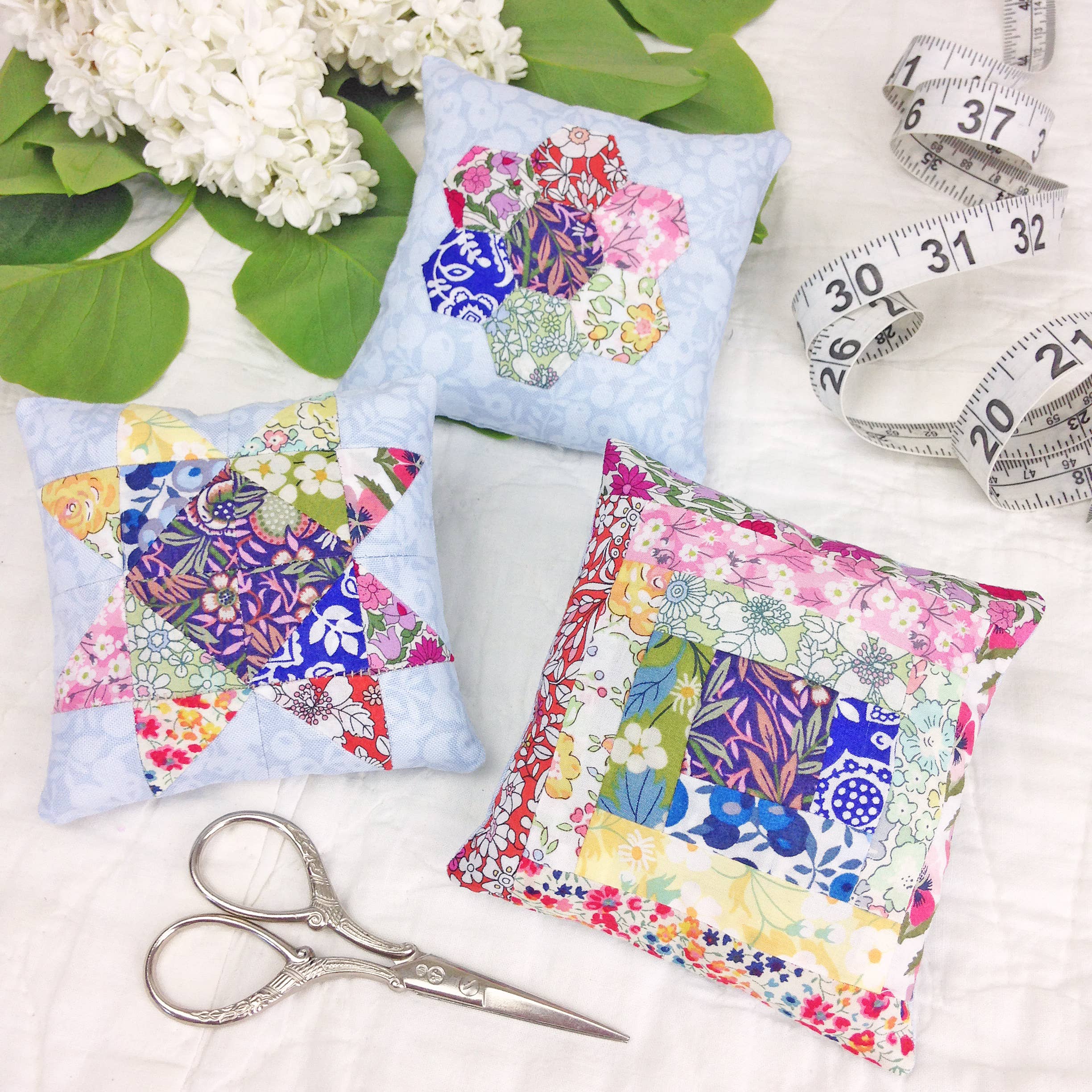 Liberty Tana Lawn™ Fabric Three Patchwork Pin Cushion Kit