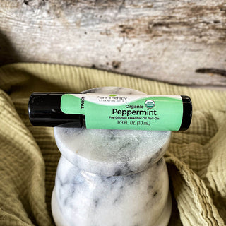 Organic Peppermint Essential Oil Pre-Diluted Roll-On (10mL)