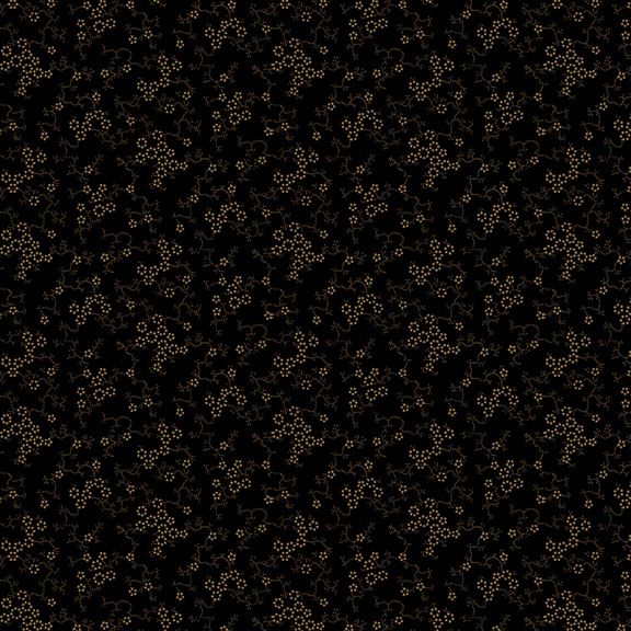 Daisy Vine-Black-Marcus Fabrics