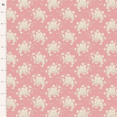 Sunday Brunch-White Flower Pink-Tilda Fabrics