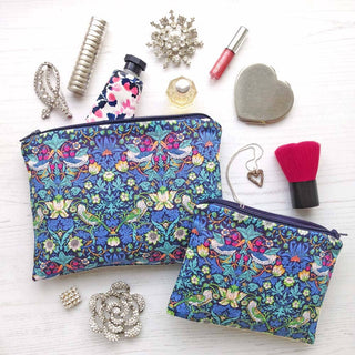 Liberty Tana Lawn Mixed Colors Make-Up & Coin Purse Kit