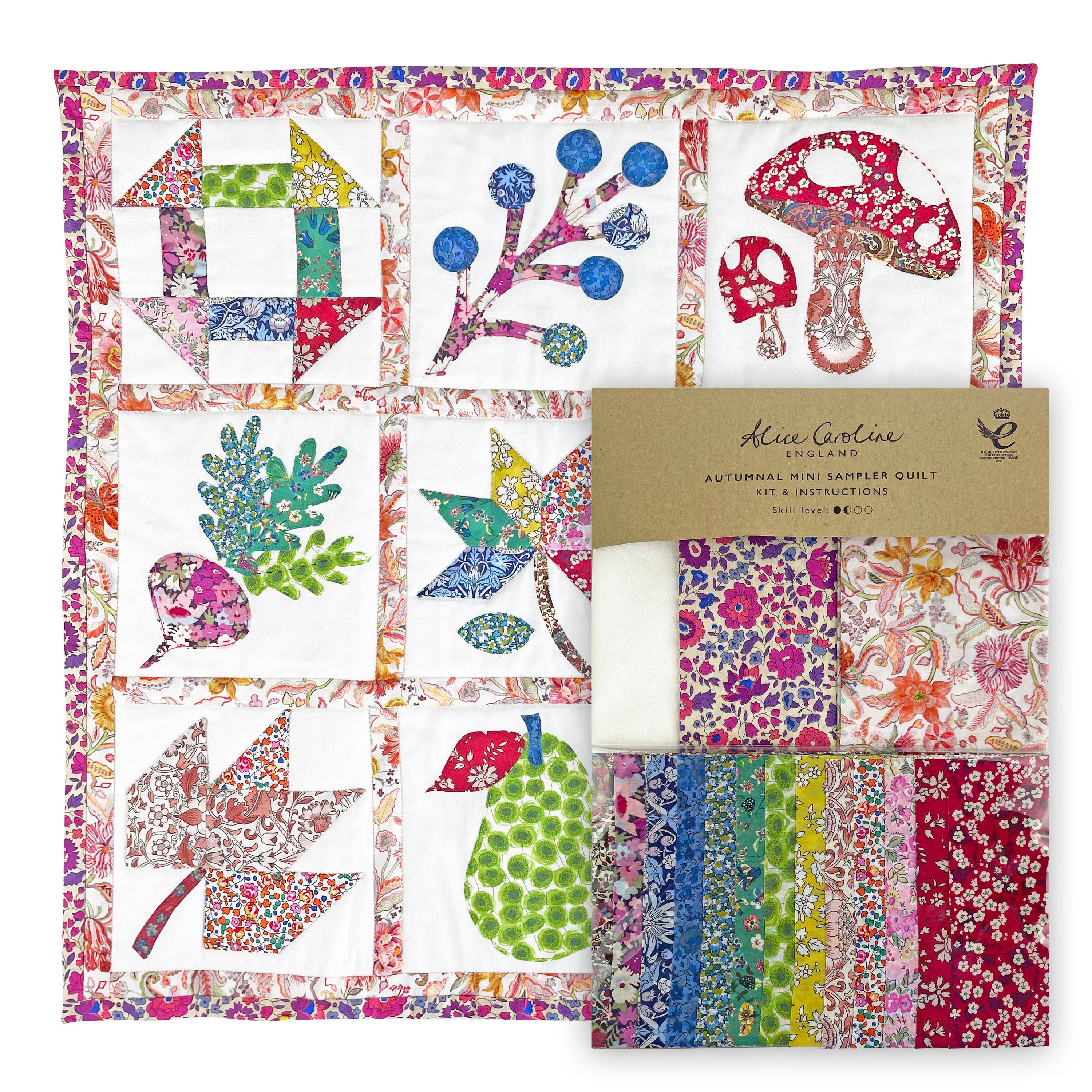 Liberty Tana Lawn™Fabric Autumnal Mini Sampler Quilt Kit