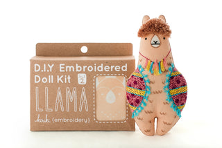 Llama Embroidery Kit-Kiriki Press