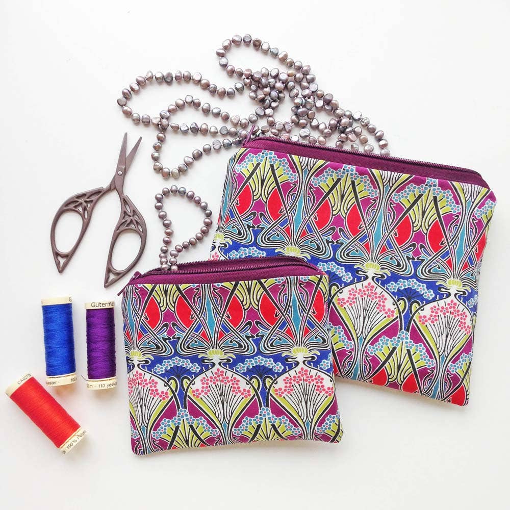 Liberty Tana Lawn™ Mixed Colors Make-Up & Coin Purse Kit