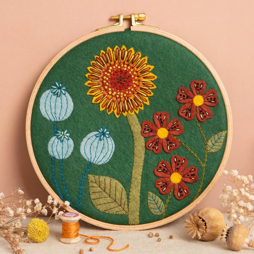 Botanical Appliqué Hoop Craft Kit: English