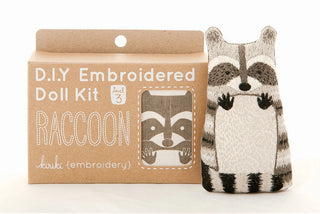 Raccoon Embroidery Kit-Kiriki Press