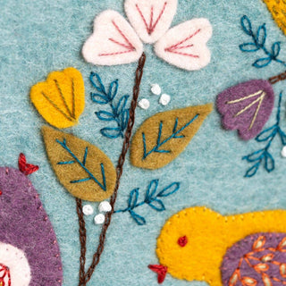 Dawn Chorus Appliqué Hoop Craft Kit: English