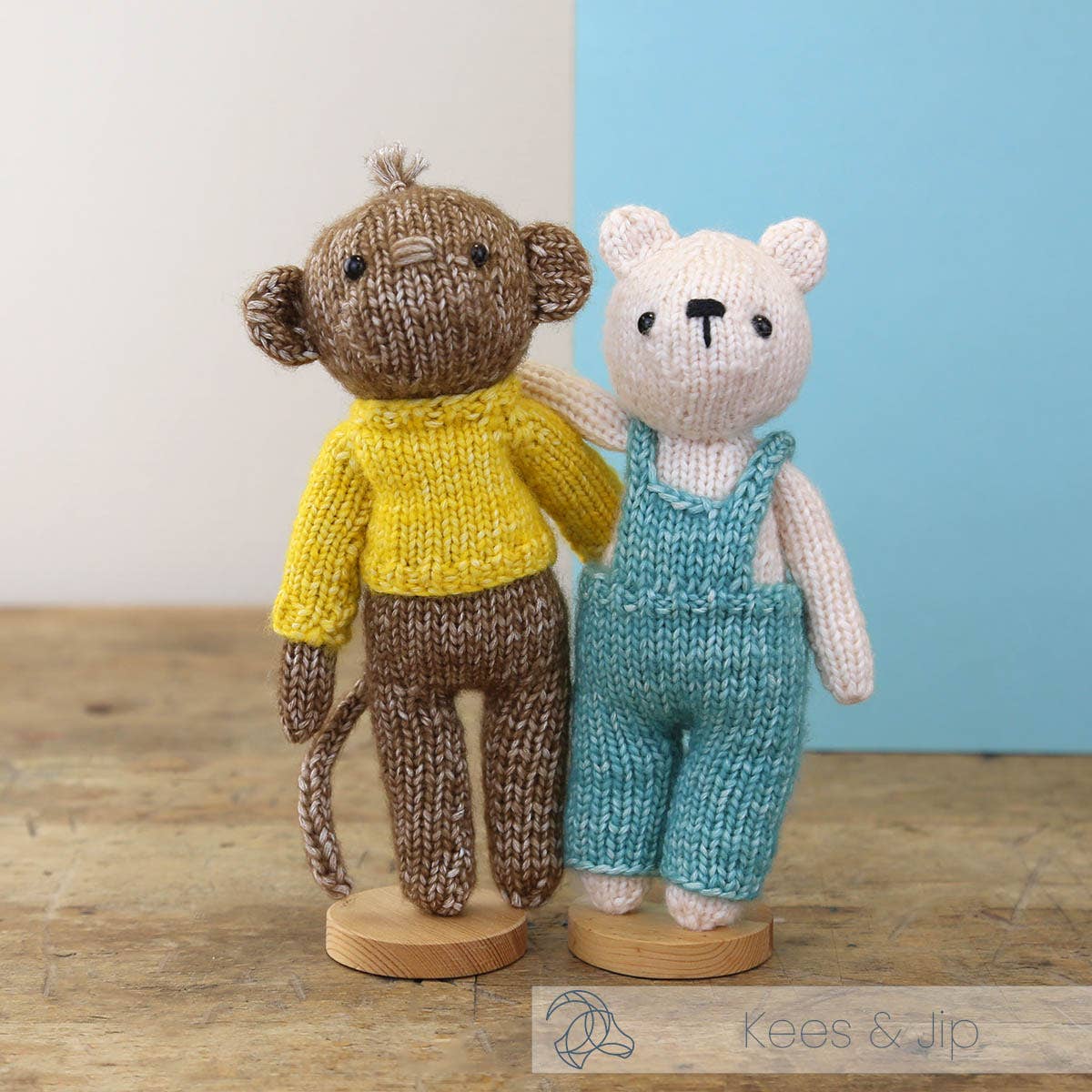 Monkey Knit Pattern DIY Knitting Kit - Jip Polar Bear